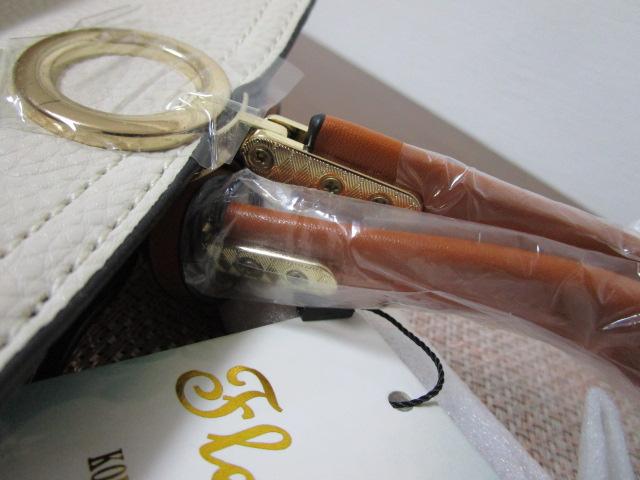 ���g�p ���^�O�t�� �t���[���_�� Fleur KOBE JAPAN 2WAY�n���h�o�b�O 3�� �I�t�z���C�g �^�b�Z���̃`���[���t�� �̎ʐ^9