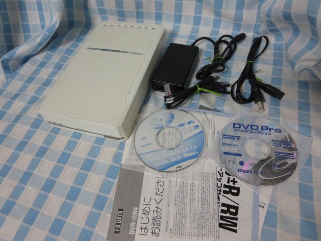 I�EO DATA USB 2.0/1.1�Ή� DVD+R/DVD-R 4�{�����C�g �O�t�^ DVD�f���A���h���C�u DVR-iUN4 �̎ʐ^1