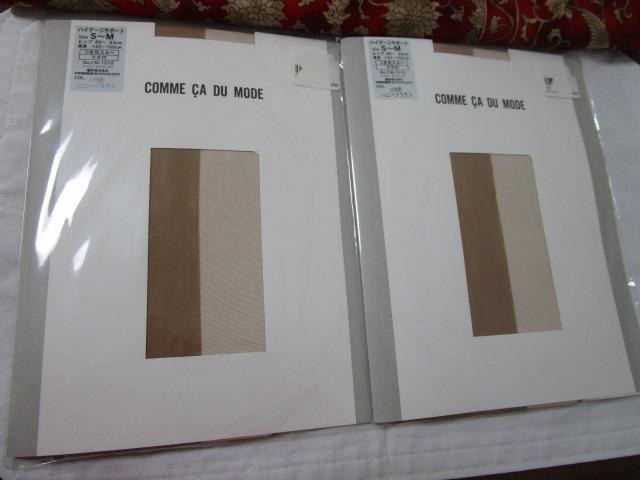 COMME CA DU MODE �R���T�f���[�h �X�g�b�L���O S-M 2���Z�b�g �ܐ�X���[ �n�j�[�u���E�� �n�C�Q�[�W�T�|�[�g �̎ʐ^1