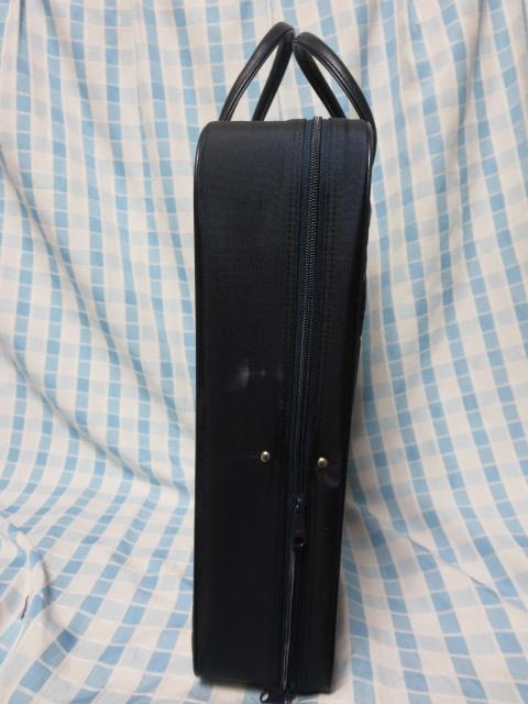 古いガーメントバッグ 紺 46×38×11cm の写真3