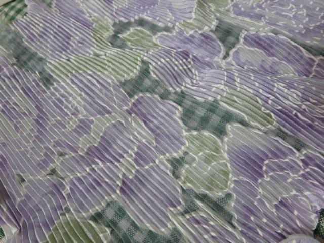 AN PIECE/HANAE MORI キュプラハンカチ 紫花 25cm の写真2