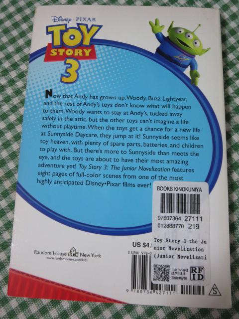 洋書 Toy Story 3 Junior Novelization (Disney/Pixar Toy Story 3) RH Disney の写真2
