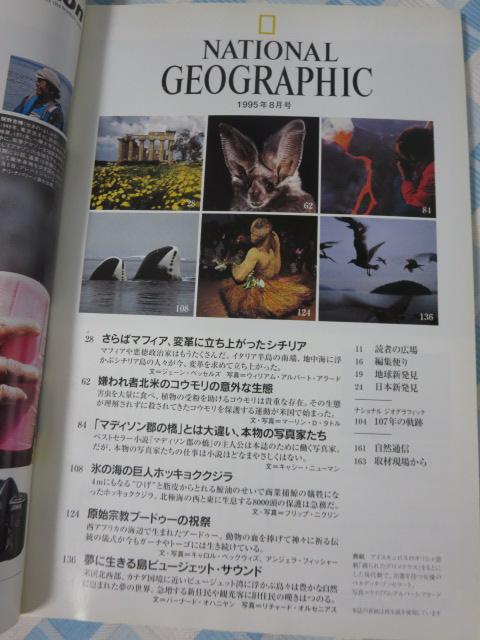 NATIONAL GEOGRAPHIC iViWIOtBbN 1995N8 ̎ʐ^3