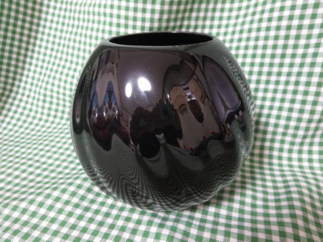 GOTO ORIGINAL 黒丸花瓶 14cm の写真1