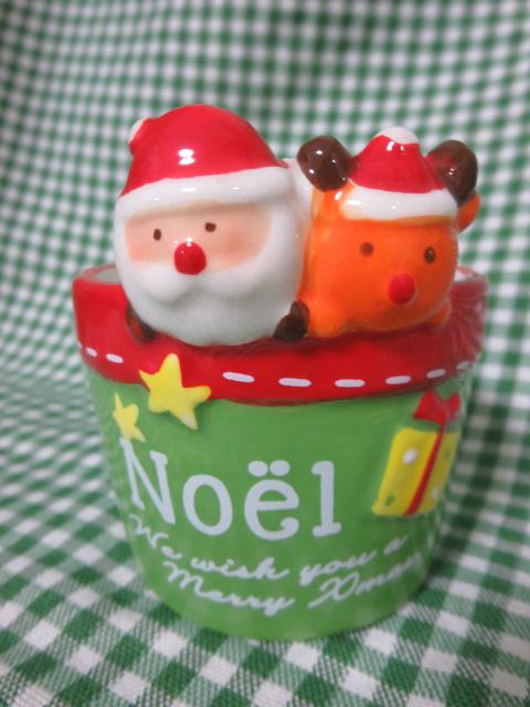inap noel クリスマス 陶器カップ 洋菓子の空き容器?(M5-8973)