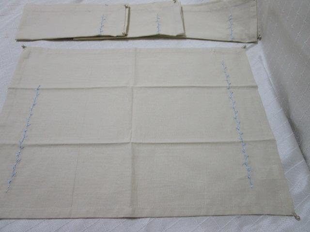 4枚セット インド綿 ランチョンマット 45×30cm 刺繍入り インド製 の写真1