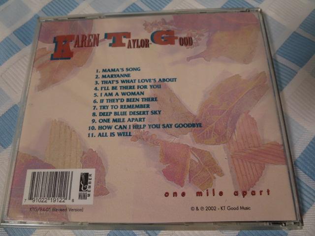 CD One Mile Apart/Karen Taylor-Good  ̎ʐ^2