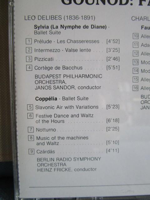 CD DELIBES:COPPELIA GOUNOD:FAUST LAA ̎ʐ^7