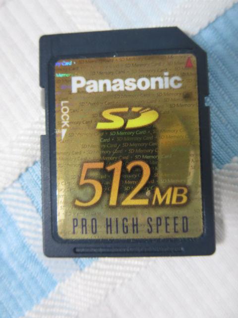 Panasonic SDJ[h PRO HIGH SPEED 512MB RP-SDK512 ̎ʐ^1